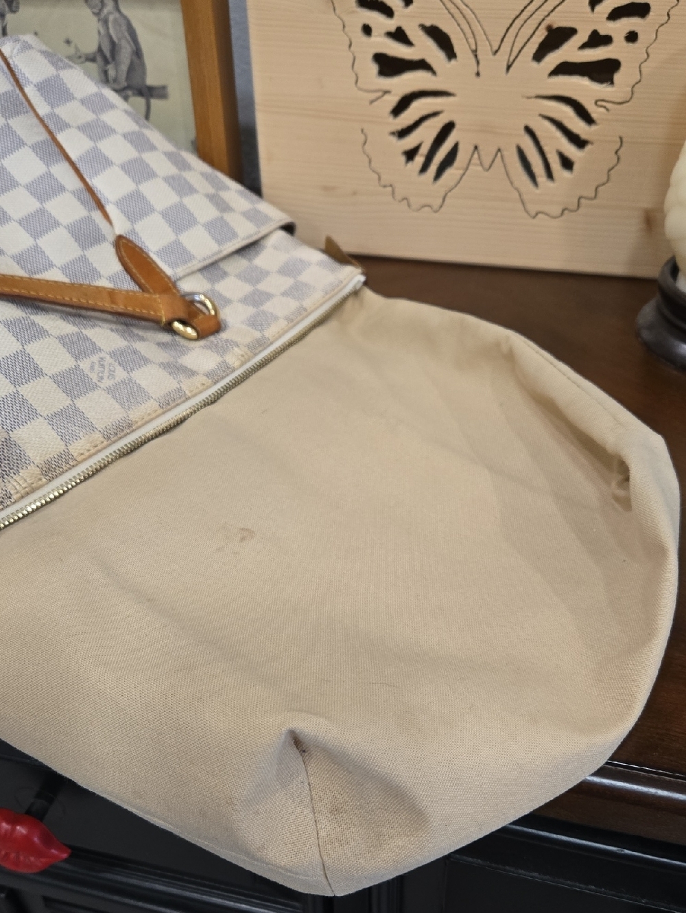 LOUIS VUITTON TOTALLY PM DAMIER AZUR SHOULDER BAG - GUC! - Picture 11 of 16